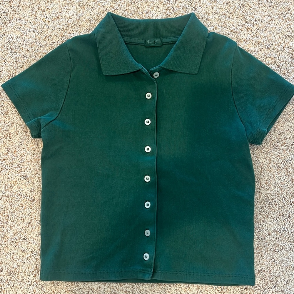 John galt green shirt crop style